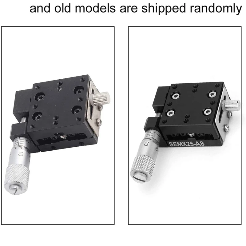 X Axis Manual Precision Linear Stage 25X25mm Micrometer Fine-Tuning Cross Roller Linear Stages Translation Displacement