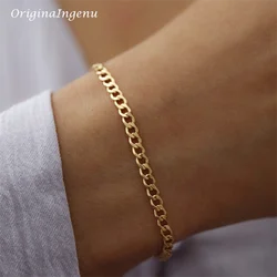 14K Gold Filled Curb Chain Bracelet Minimal Bracelet Handmade Jewelry Tarnish Resistant Jewelry Hypoallergenic Bracelet