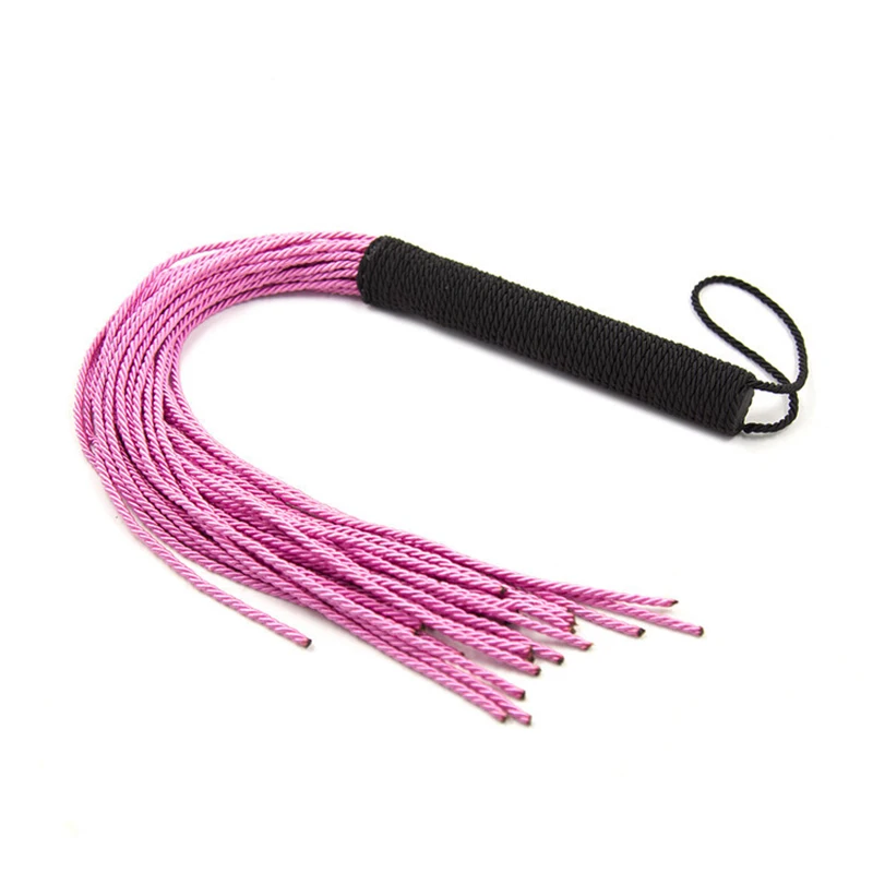 48Cm Tweekleurige Verbindende Nylon Kwasten Losse Zweep Rijdende Crop Flogger Peddel Slapper Paard Training Dressuur Zwepen