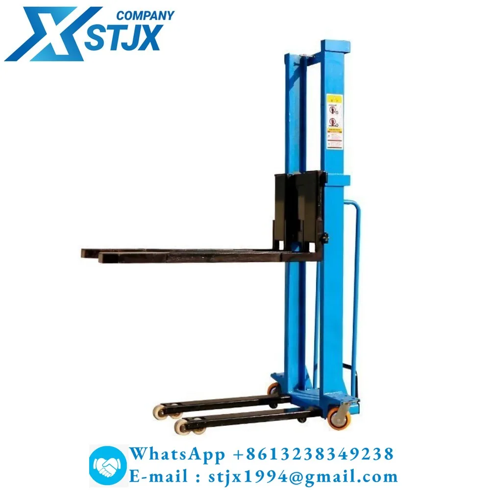 Electric forklift portable automatic hydraulic transport stacker mobile lift