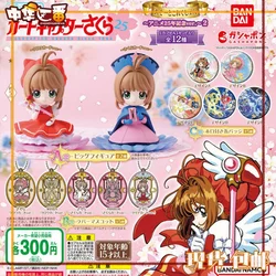 Bandai Original Gashapon Cardcaptor Sakura Anime Figure Kinomoto Sakura Action Figure Christmas Ornament Gift Toys