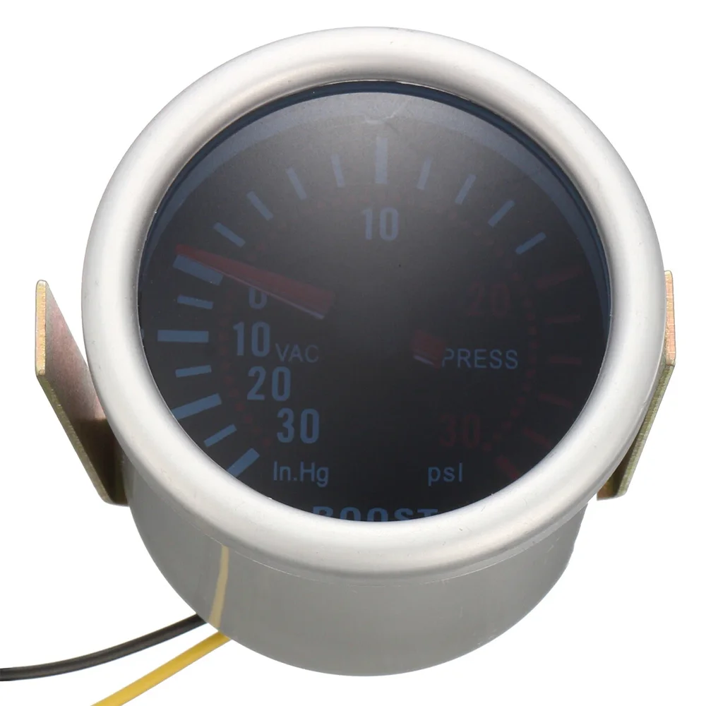 2026 Auto Car White LED Smoke Lens Boost Turbo Meter BAR -1~2 BAR 2
