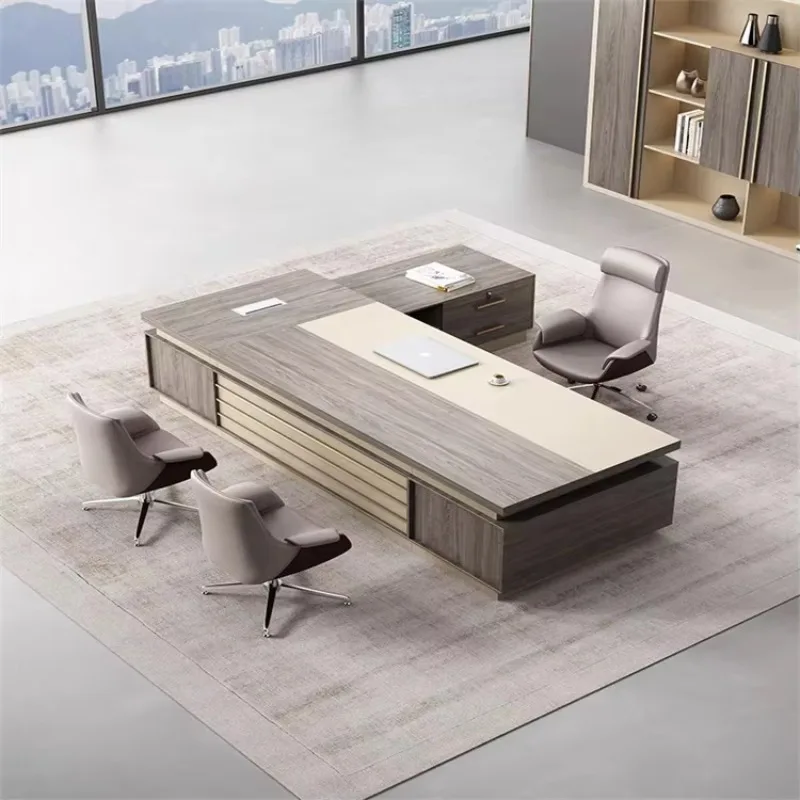 Luxury  Executive Ceo  Wooden Office Table Office Furniture  Modern L-Shape  Boss Manager  Office Desks