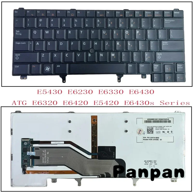 Replacement laptop Keyboard Backlit With Pointer for Dell Latitude E5430 E6230 E6330 E6430 ATG E5420 E6320 E6420 E6430s Series