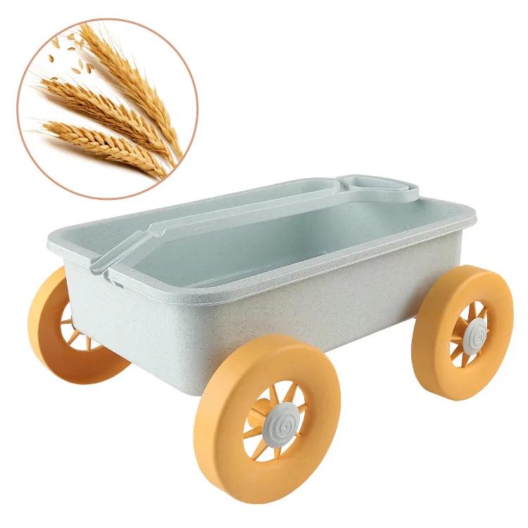 seaside-beach-toys-hand-pulled-cart-wheat-straw-material-bulldozer-sliding-little-boy-car-summer-toys