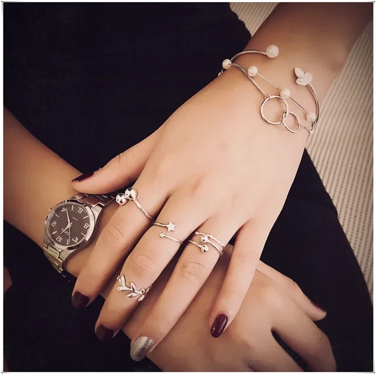 Bagues ouvertes en argent Sterling 925 et zircon pour femmes, bijoux anti-allergie à la mode