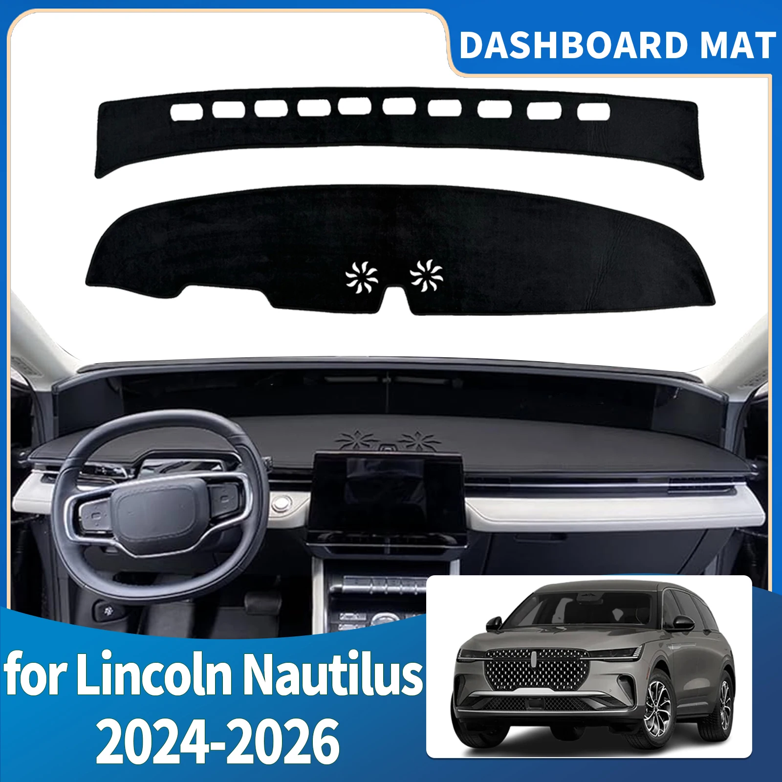 

fit for Lincoln Nautilus 2024 2025 2026 LHD Car Dashmat Dashboard Cover Pad Protective Carpet Accessories DashMat Sunshade