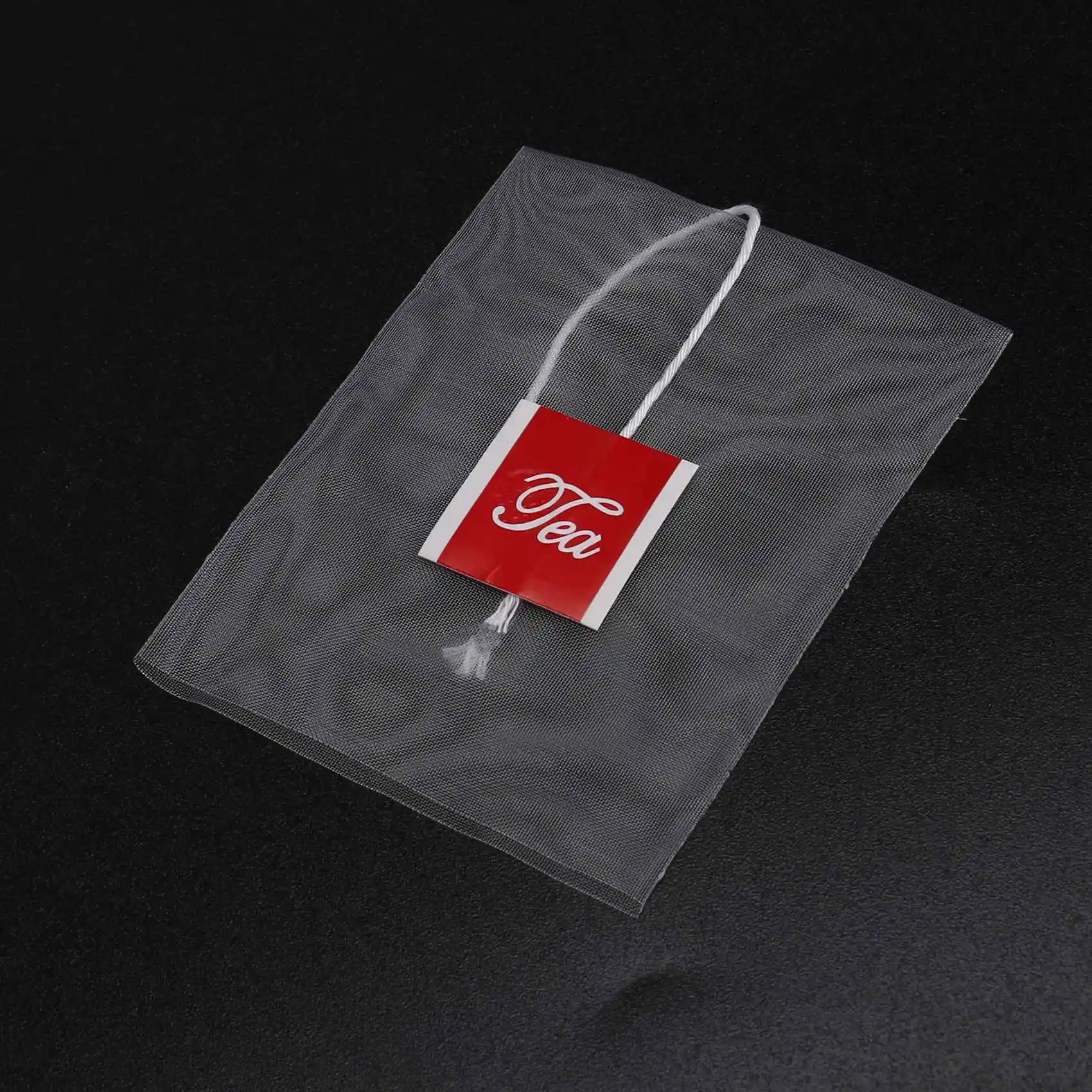 1000 Stück 5,5x7cm Pyramide Teebeutel Filter Nylon Teebeutel Single String Label transparent leeren Teebeutel