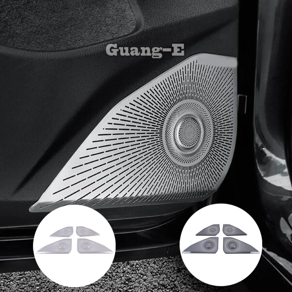 

For VW Volkswagen Golf8 Golf 8 2020 2021 2022 2023 Door Stainless Steel Inside Audio Speak Trumpet Sound Cover Ring Circle Trim