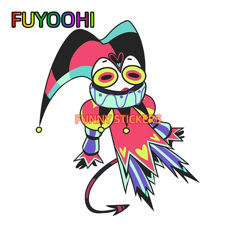 FUYOOHI Clown Demon Helluva Car Stickers Personality Bathroom  Decal Home Decorations Wallpapers