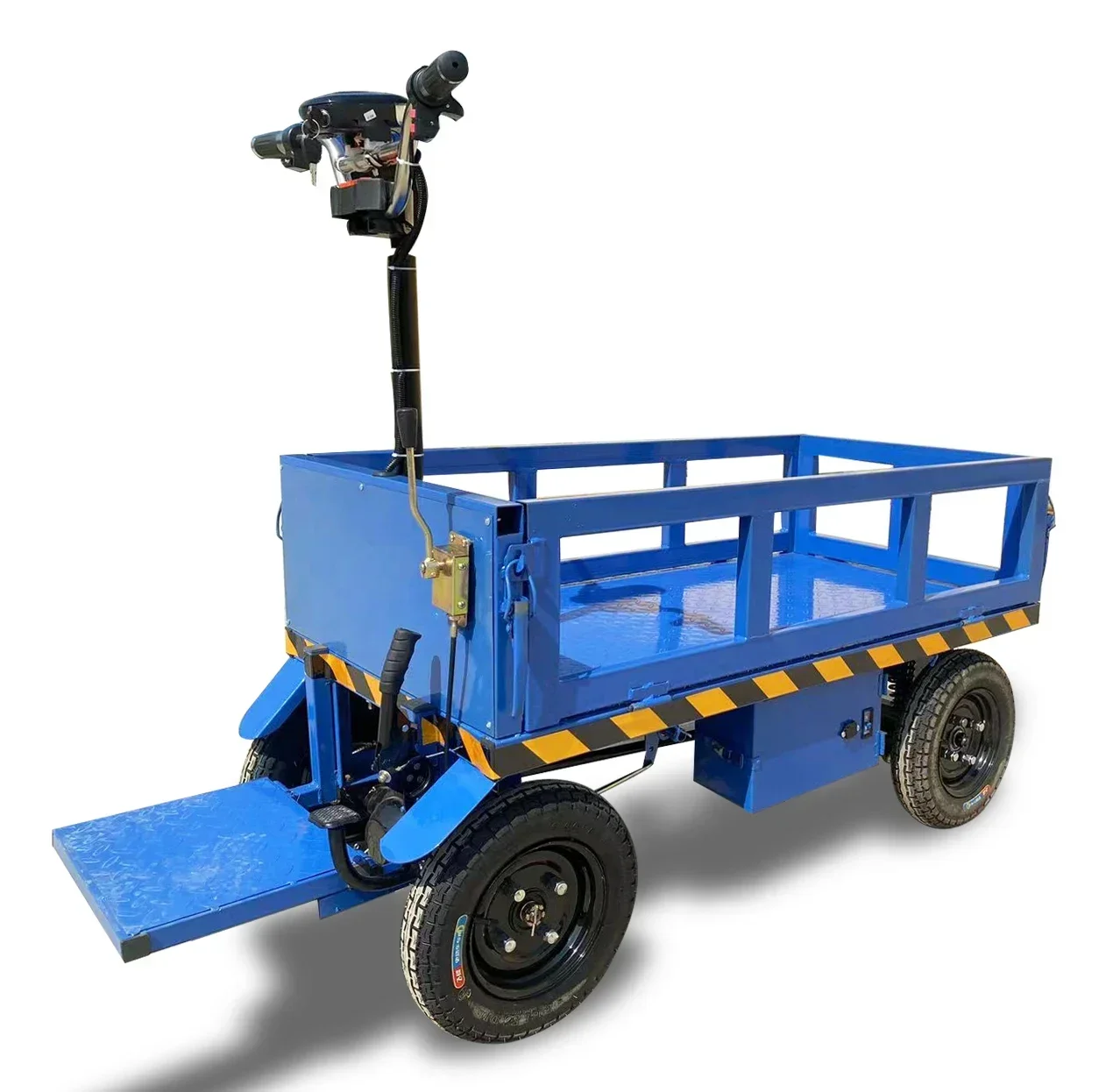 Four wheels 1000kg electric transport cart electric trolley electric flatbed truck for short distance transport Hot sales