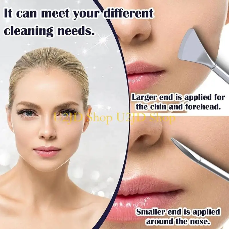 U2JD Comedone Extracteur Face en acier inoxydable Face Clean pour l'acné tête noire