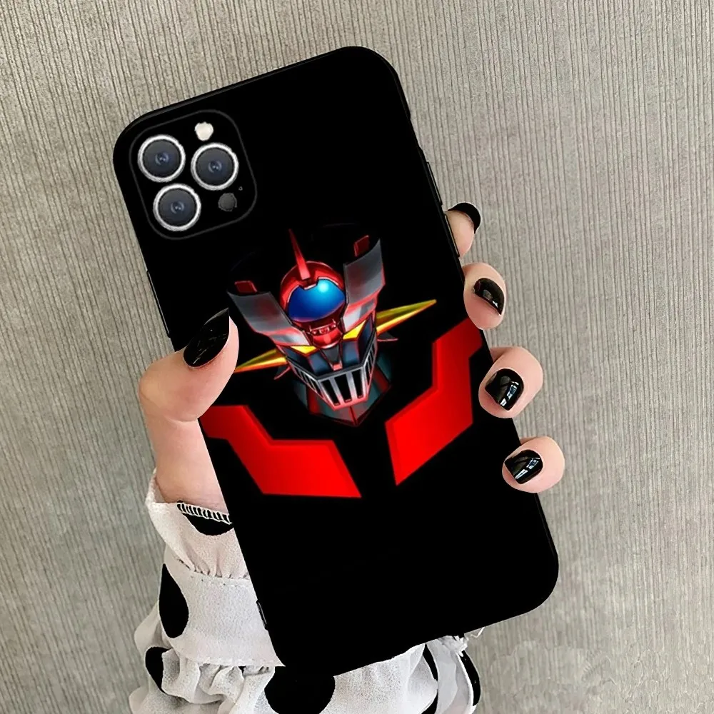 UFO Robot Goldorak  Phone Case For iPhone 15,14,13,12,11,Plus,Pro Max,XS,X,XR,SE,Mini,8,7 Soft Silicone Black Cover
