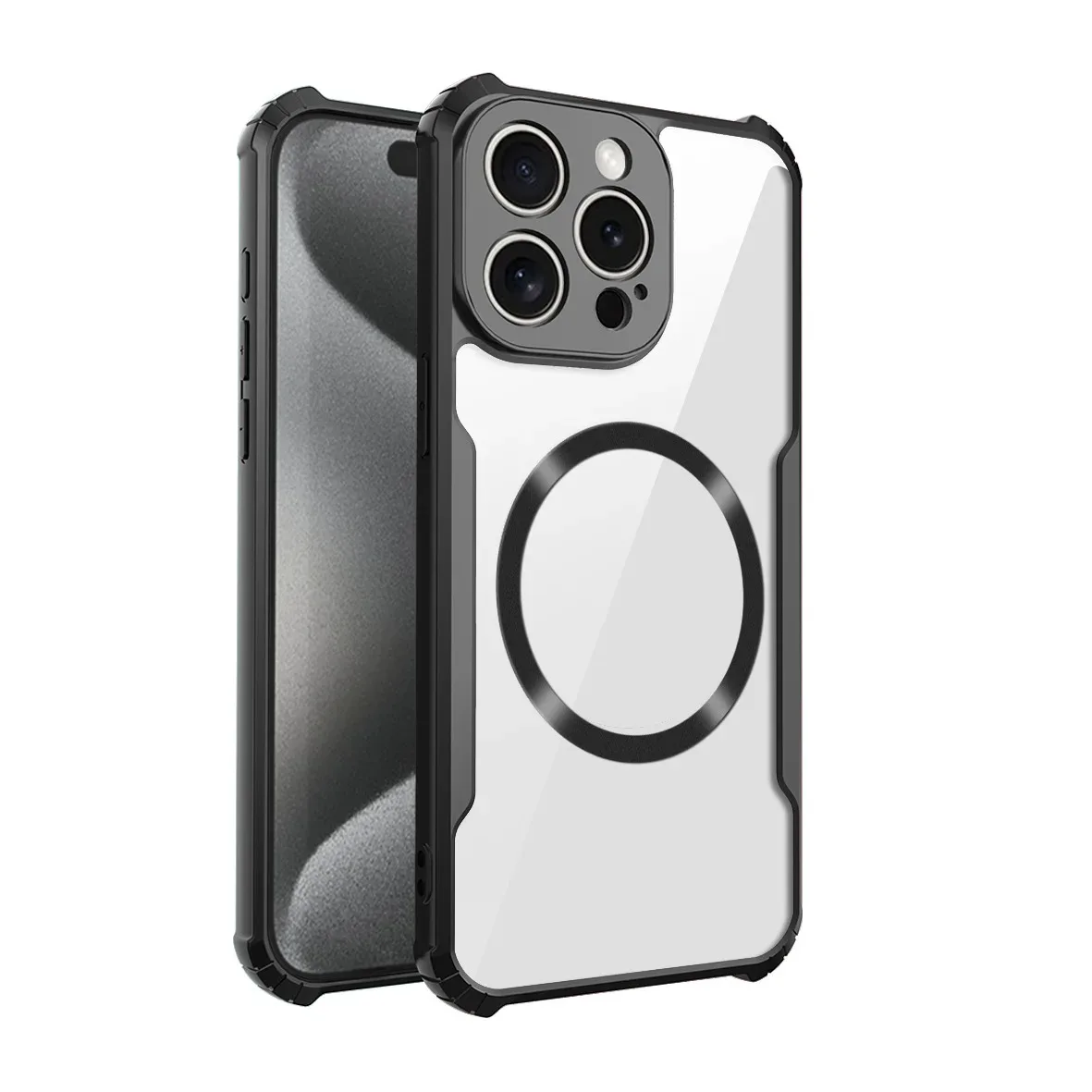 Armor Rugged clear Magnetic for Magsafe Case for Moto Edge 50 Pro Fusion Edge50 40 30 S50 Neo G85 G34 G24 G54 G84 G14 G53 E13