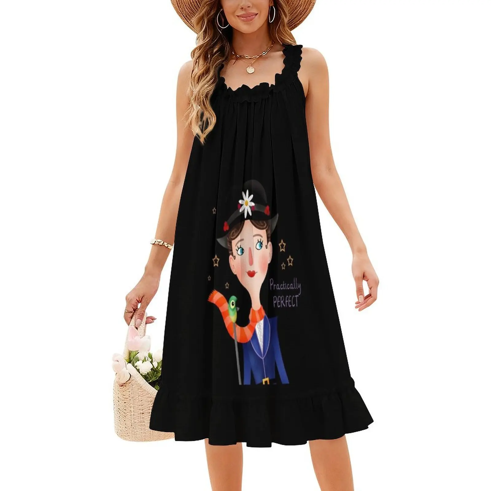 فستان حفلات أنيق للنساء من Prictically-Characters-D3 على شكل حرف A مع خيارات قصيرة/طويلة/بدون أكمام Im Yall Umbrella