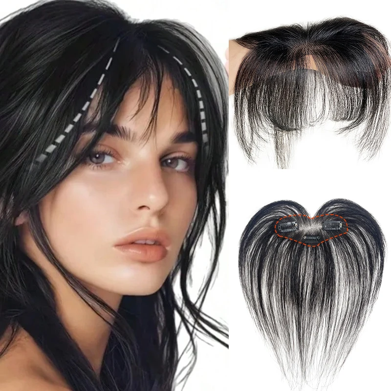 25cm-100-人毛-クリップ式前髪ウィッグ-女性用-3dエアバング-フェイクバングヘアエクステンション-髪のボリュームアップ