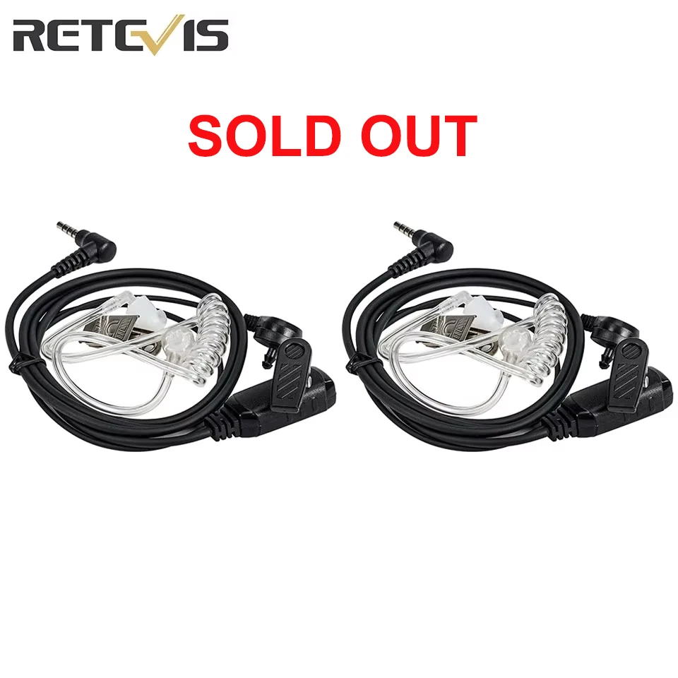 

Retevis Walkie Talkie Air Tube PTT-наушники EAY001 3,5 мм, наушники с одной иглой для RETEVIS RB19 RB619 RT22P RT622P B3S B63S