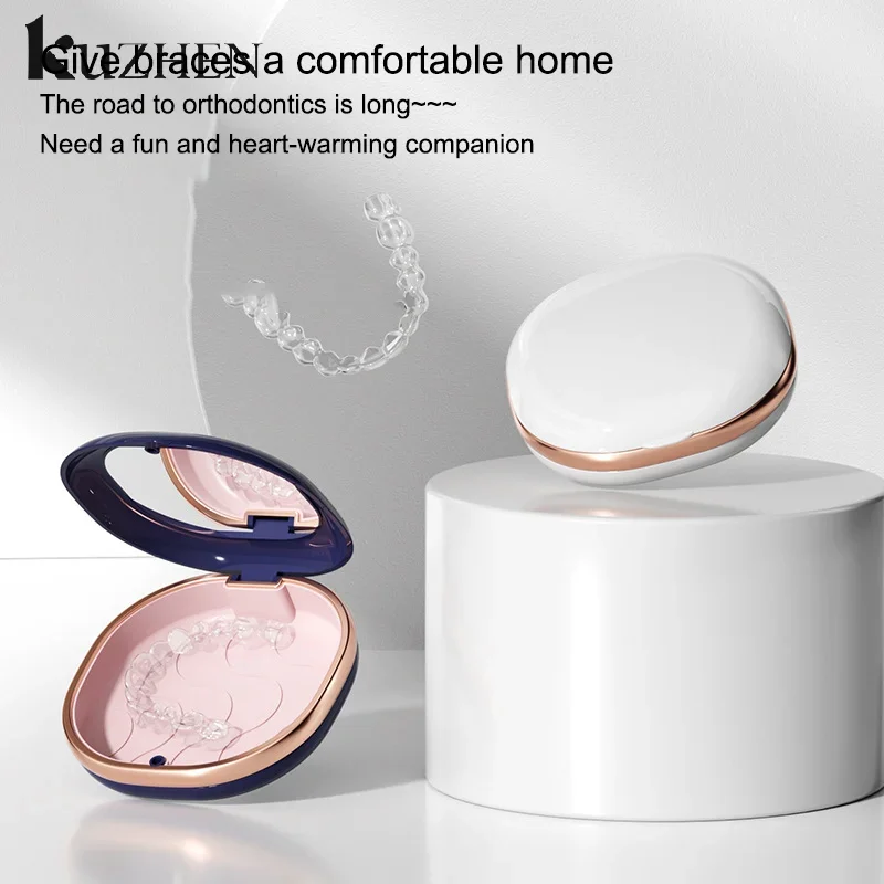 1 قطعة الأقواس صندوق التجنيب الأسنان حافظة المغناطيسي أليجنر حامي الفم الحاويات للأسنان السفر صناديق أسنان كاذبة #3