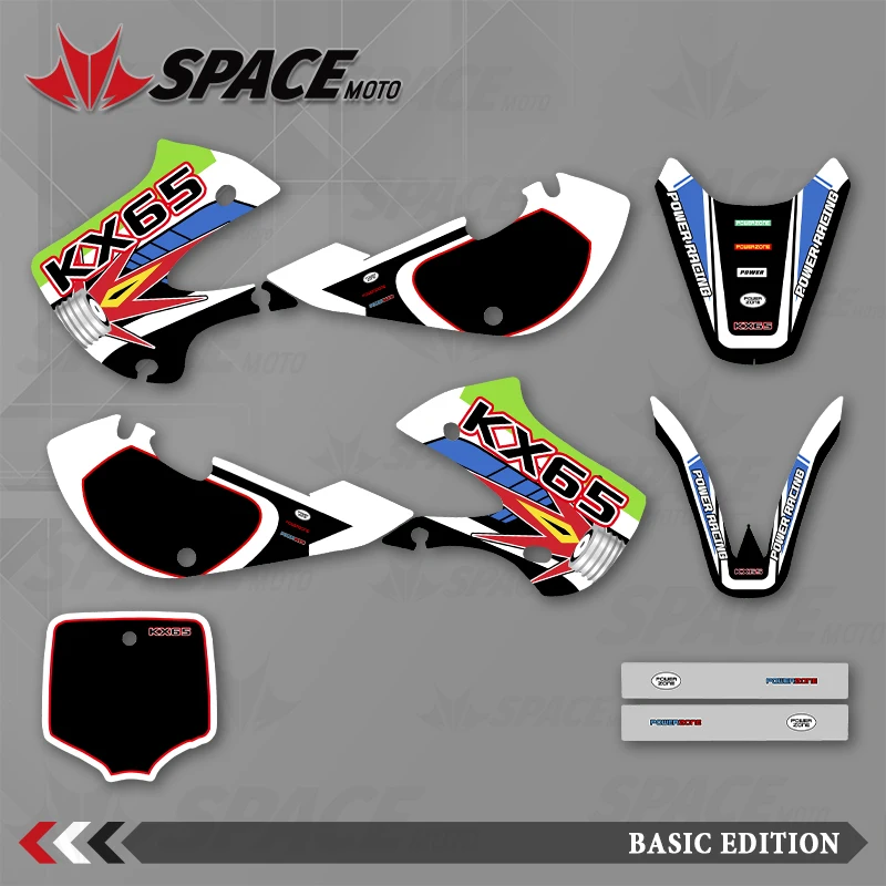 

SPACE MOTO графический фон наклейки наклейки мотоцикл для KAWASAKI 2000-2021 KX65