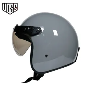 Free Shipping Dot approved retro motorcycle helmet hull 3/4 Open face helmet 7 Main sales helmet kart - №3