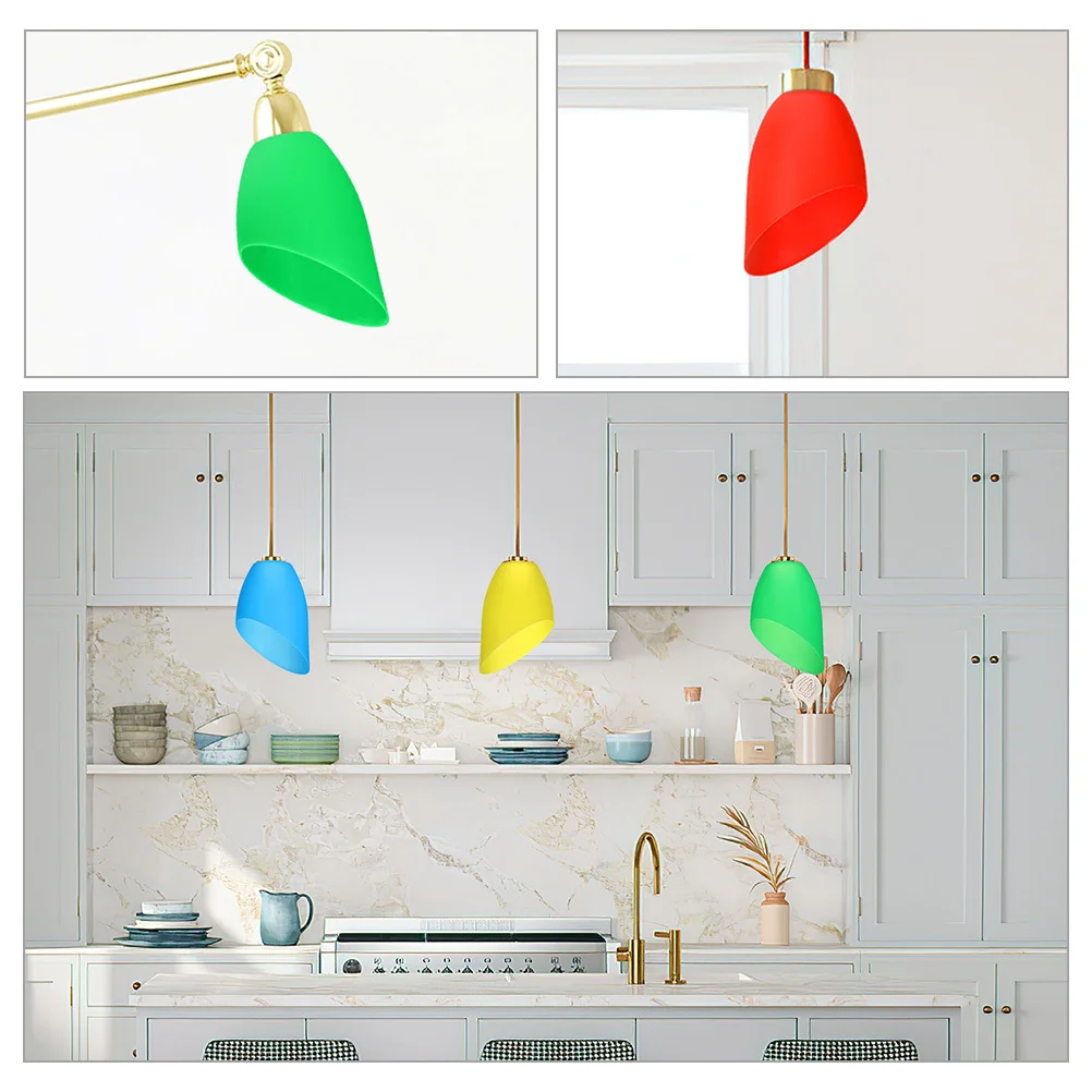 

4 Pcs Plastic Lampshade Desk Cover Replacement Lampshades Small for Table Decorative Decorate