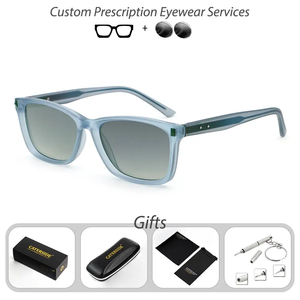 CATERSIDE Neue quadratische Korrektions-Sonnenbrille für Herren mit Federscharnier-Design, Korrektions-Sonnenbrille für Damen, Outdoor-Korrektionsbrille – Detail 8