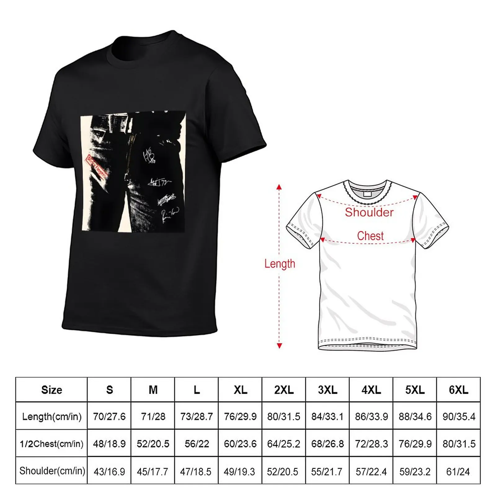 Sticky Fingers album vintage T-Shirt Aesthetic clothing summer top blanks oversized oversized t shirt men