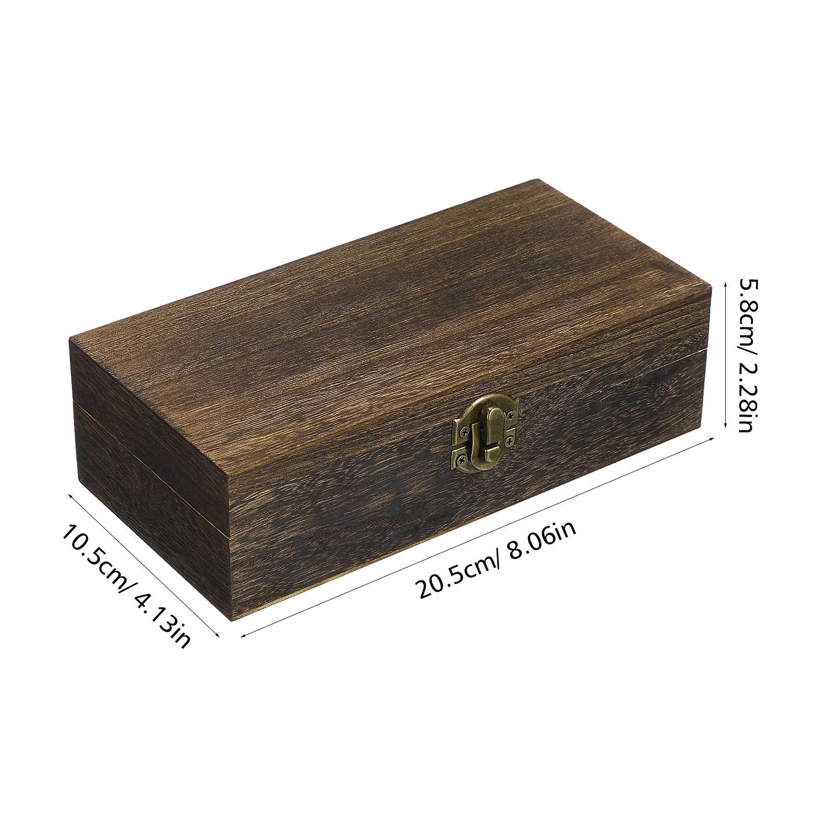 

Wooden Jewelry Box Storage Organizer Case for Bracelets Gifts Durable Natural Material Retro Classic Design Lid Gift
