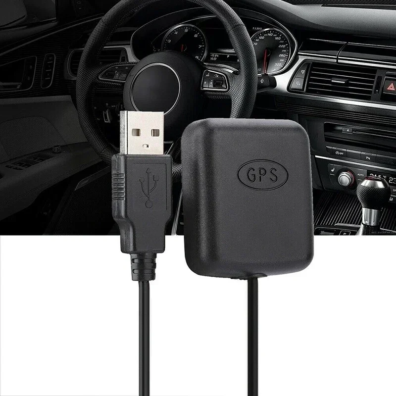 USB Interface GPS Antenna For Car 1pcs Receiver ABS Black RG174 3V-5V 3 Meters Laptop Cable Replacement Useful