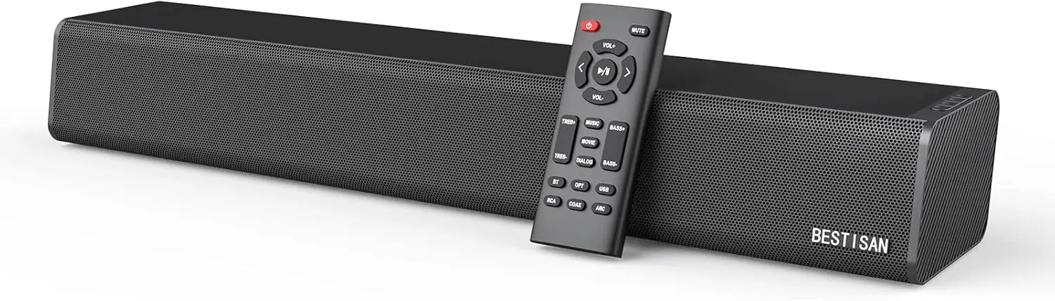 

Саундбар 50 Вт с HDMI, оптическим входом, AUX, USB, Bluetooth, регулируемым басом DSP, 16 дюймов, с возможностью крепления