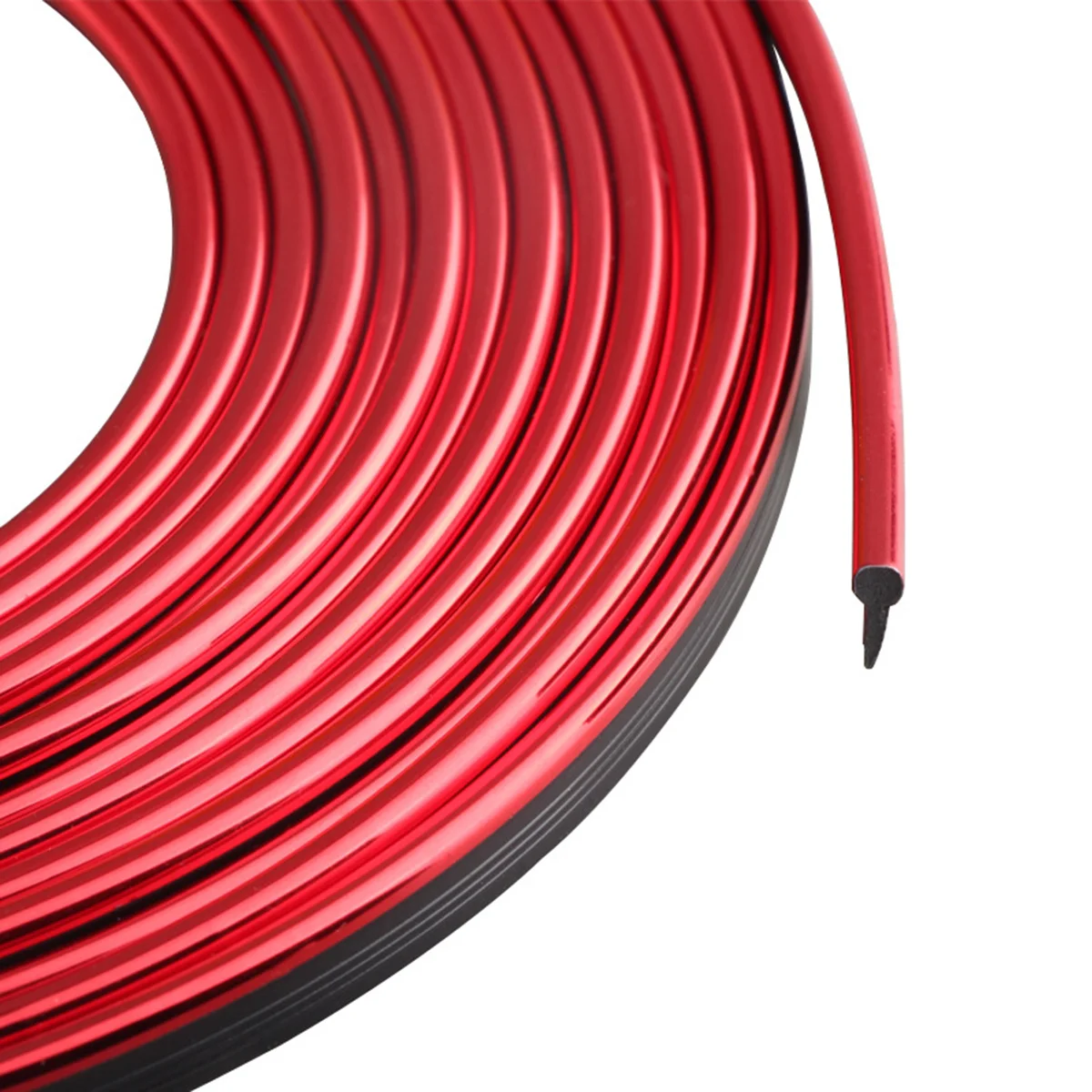 

5M 196.8Inch Car Interior Strip Trim Flexible Auto Seal Decorative Filler Electroplating Silver For Vehicle Door Edge Guard