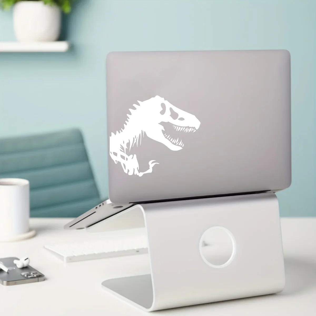 1 шт. "Скелет динозавра T-Rex, автомобильная наклейка, наклейка с изображением окаменелости, отличительный автомобильный аксессуар для энтузиастов, смелый автодекор"