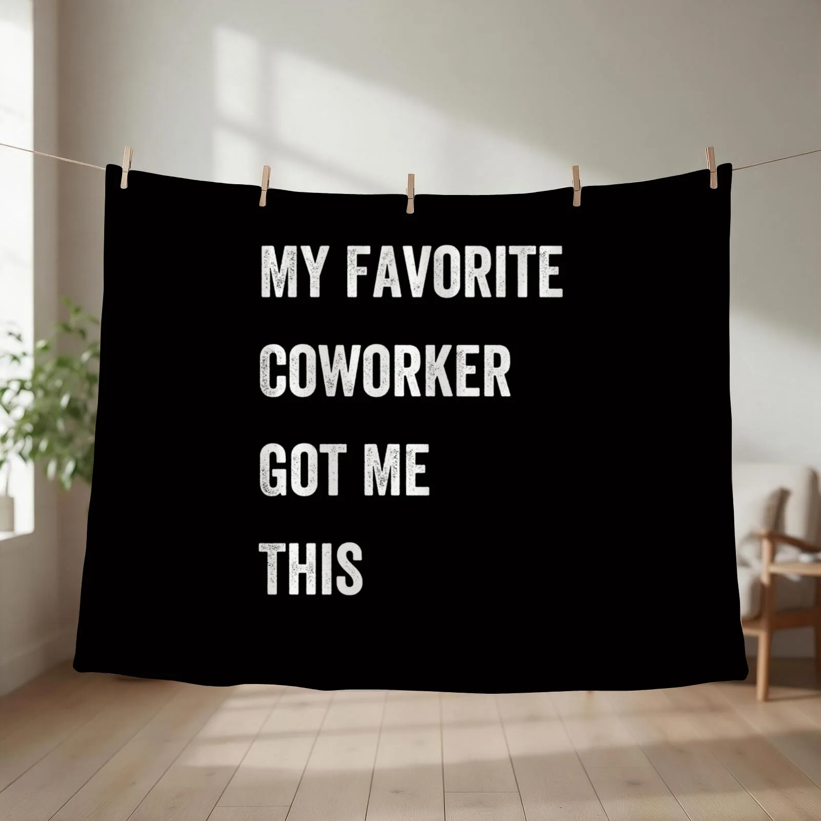My Favorite Coworker Got Me This Throw Blanket Fashion Sofas Sofa Quilt Loose Soft Plush Plaid Blankets