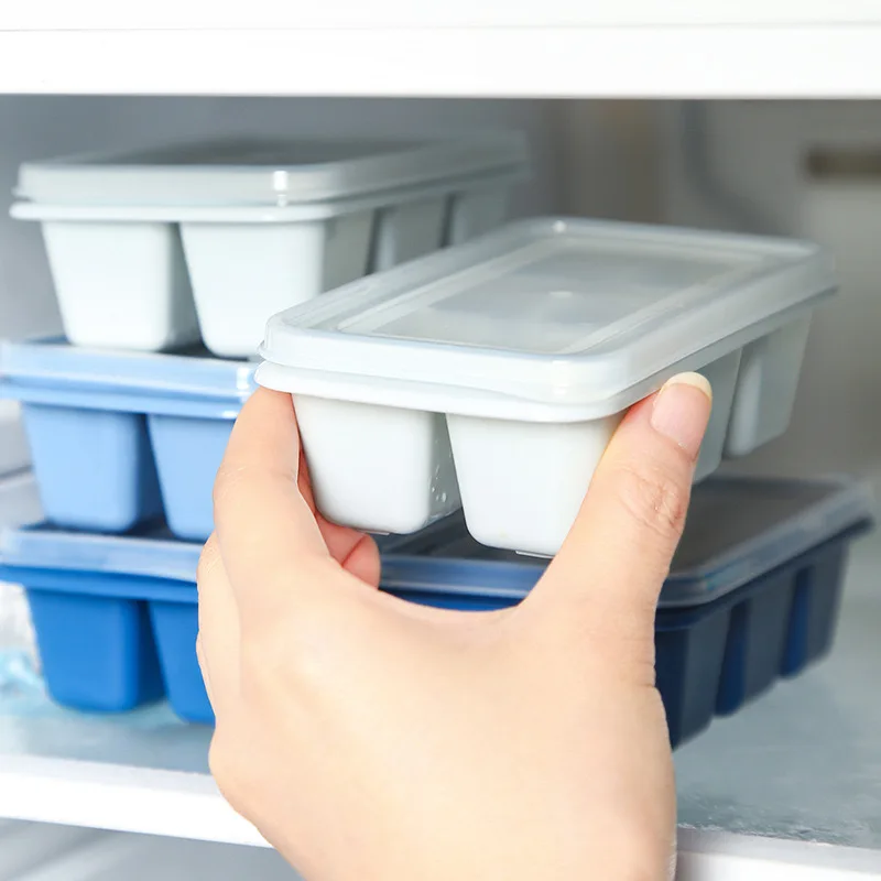 Ice Cube Ice Box Frozen Mold Refrigerator Homemade Frozen Ice Box with Lid Silicone TikTok Hot Ice Cube image 3