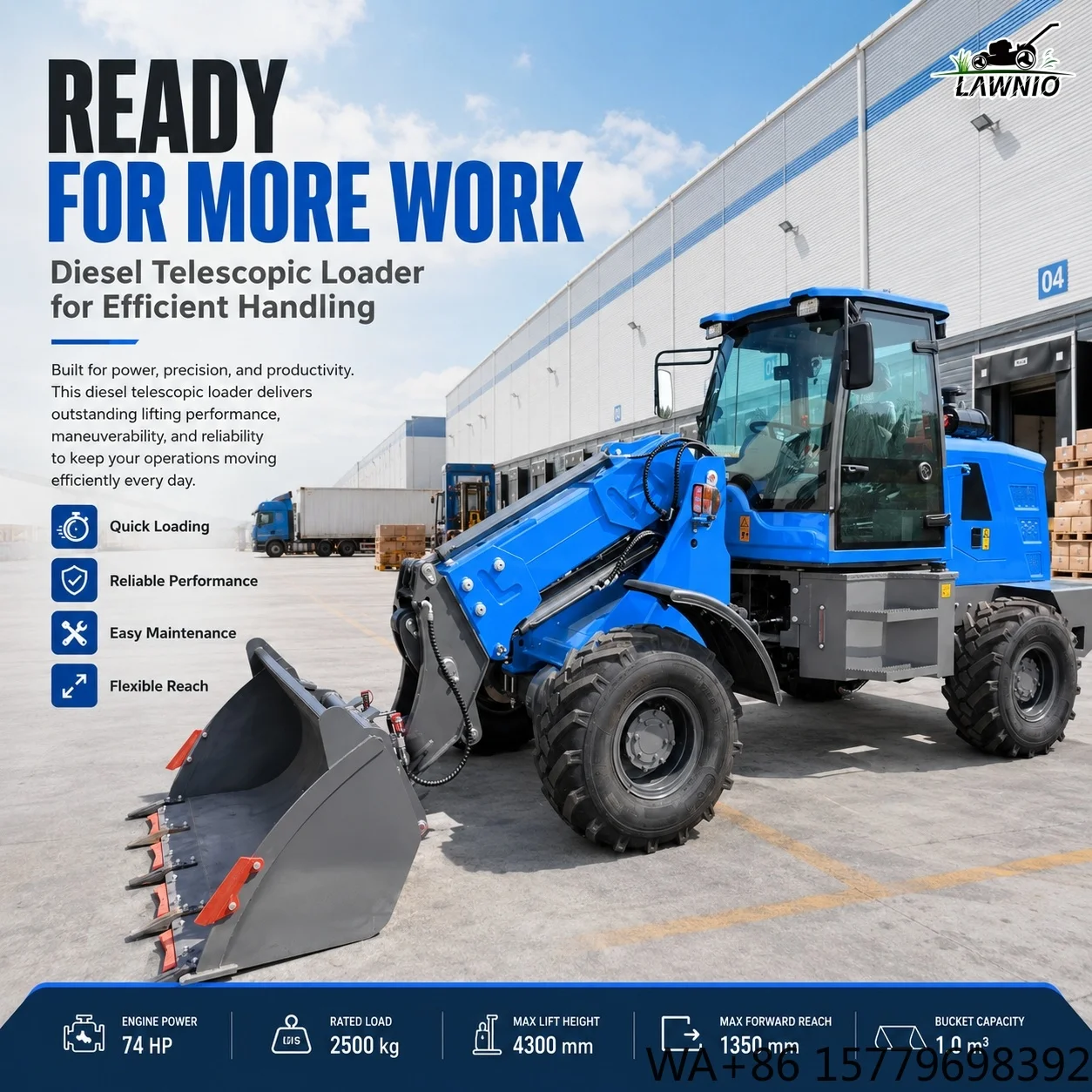 Full Machine Customization Telescopic Loader  Telescopic Boom and High Lift Boom for Earthmoving  Loader