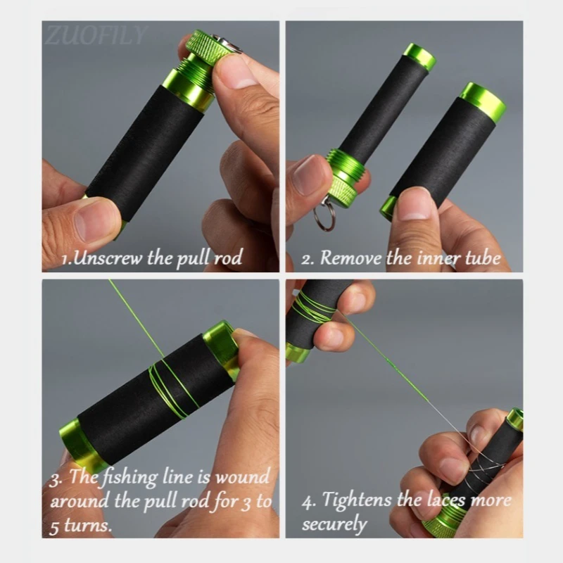 الصيد سحب سلك قضيب معلق أسفل كابل مجتذب مكافحة زلة لف القطب عقدة التعادل سلك الجبهة خط عقدة خط الصيد أدوات ملزمة