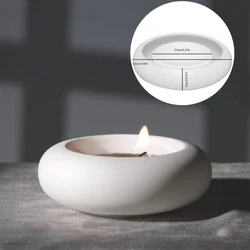 Circular Candle Holder Silicone Mold, Used For Making Epoxy Resin Molds For Candle Cans, Concrete Succulent Flower Pot Molds