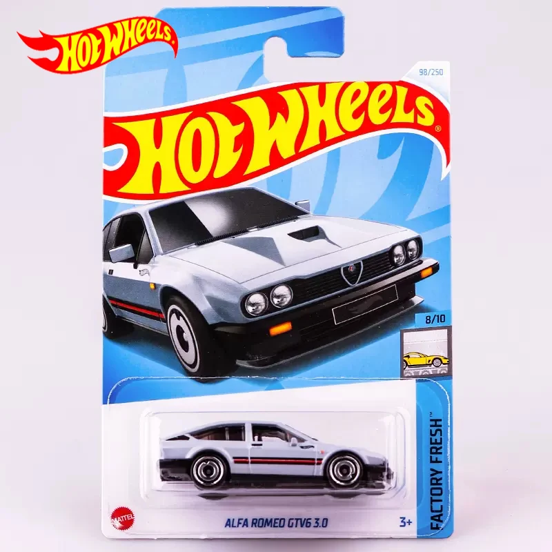 

Оригинальные игрушки Hot Wheels 1/64 Alfa Romeo GTV6 3,0 для мальчиков, литые автомобили из сплава, Заводская коллекция, подарок