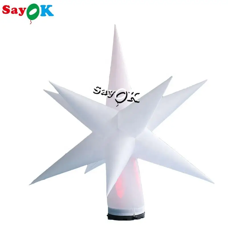 

SAYOK Inflatable Star Ground Lighting Decoration Inflatable Star Led Balloon with Air Blower for Event Stage Party Holiday Decor