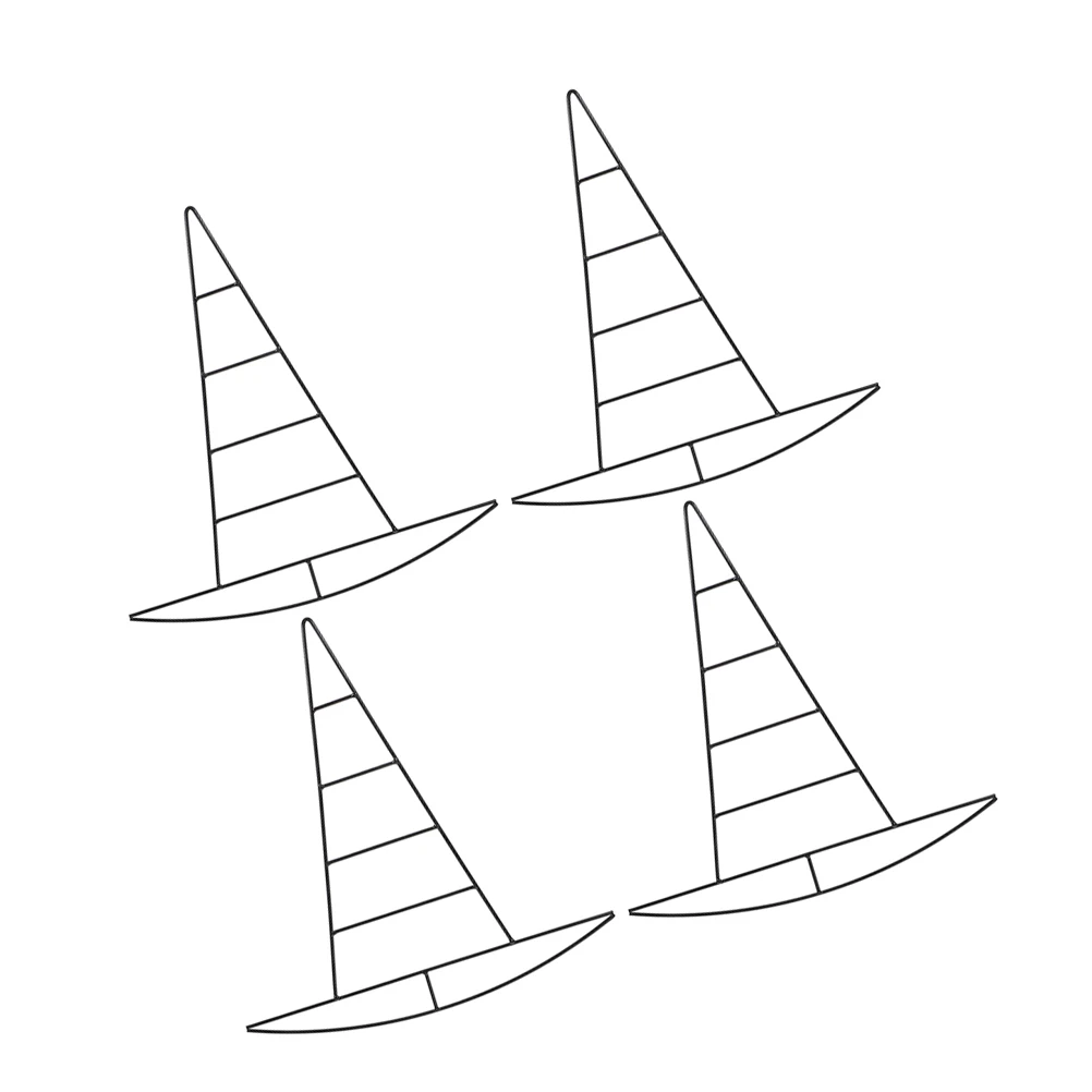 

4Pcs Witch Hat Shaped Iron Wreath Frame DIY Garland Making Tool Halloween Party Decor Halloween DIY Wreath Frame