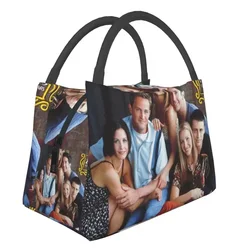 Vintage Friends Symbol Collage Thermal Insulated Lunch Bag Women TV Show Resuable Lunch Tote Multifunction Meal Food Box