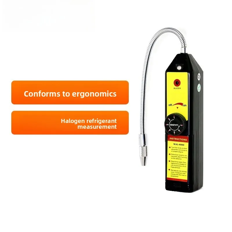 Freon Leak Detector WJL-6000S Halogen Gas Sniffer Refrigerant Tester HVAC AC Leak Tester R22 R410A R134A R1234YF