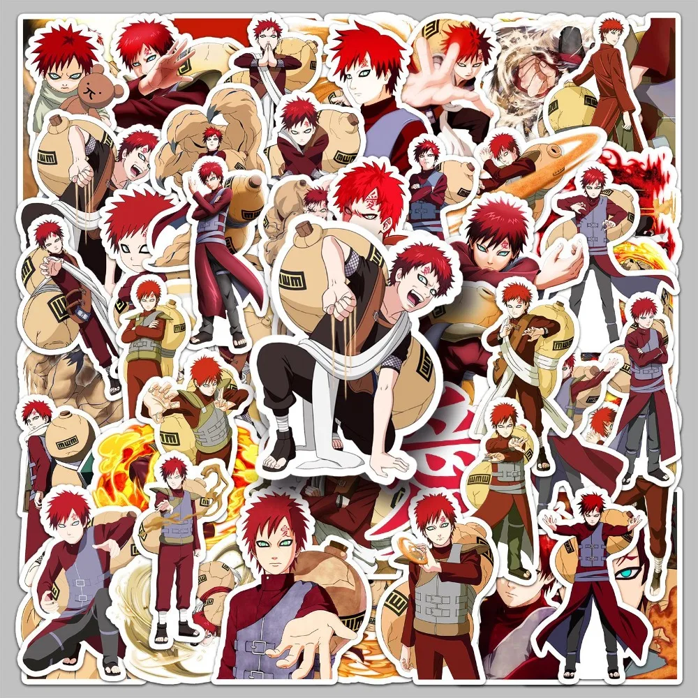 50pcs Anime Naruto Gaara Graffiti Stickers Suitcase Stationery Laptop Computer Guitar Cell Phone DIY Decorate Decals