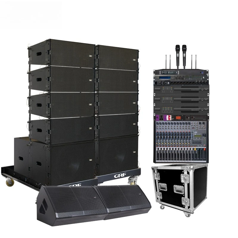 Sound Audio System Double 10 Inch Tweeters Line Array Speakers 18 Inch Subwoofer Waterproof Outdoor Professional Speaker Set