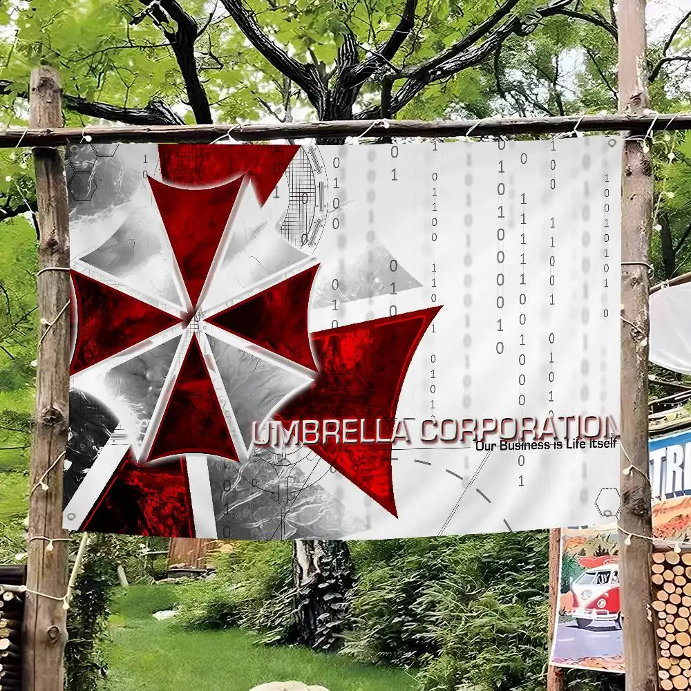 Game Corporation U-Umbrella C-Corporation Banner Art Printing Japanese Wall Flag Anime Wall Hanging Home Decor
