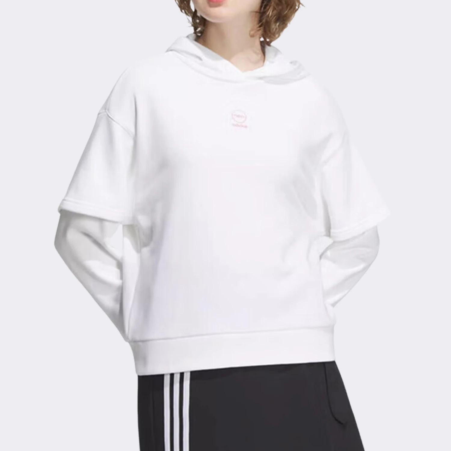 

Adidas подлинная осенняя новая женская спортивная повседневная толстовка с капюшоном IK5105