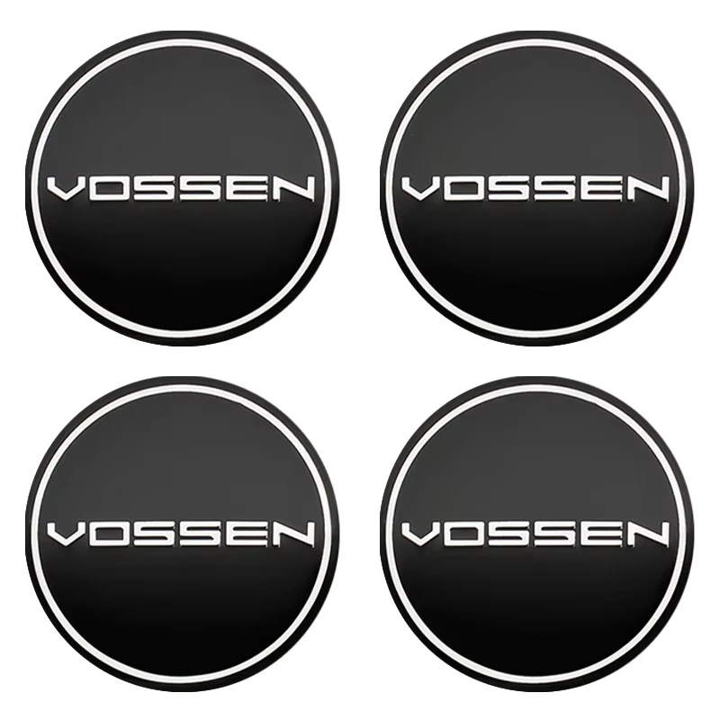 4PCS 56+60MM Vossen Emblem Universal Car Badge Wheel Center Hub Caps Sticker Rim Cover Auto Decoration Accessories