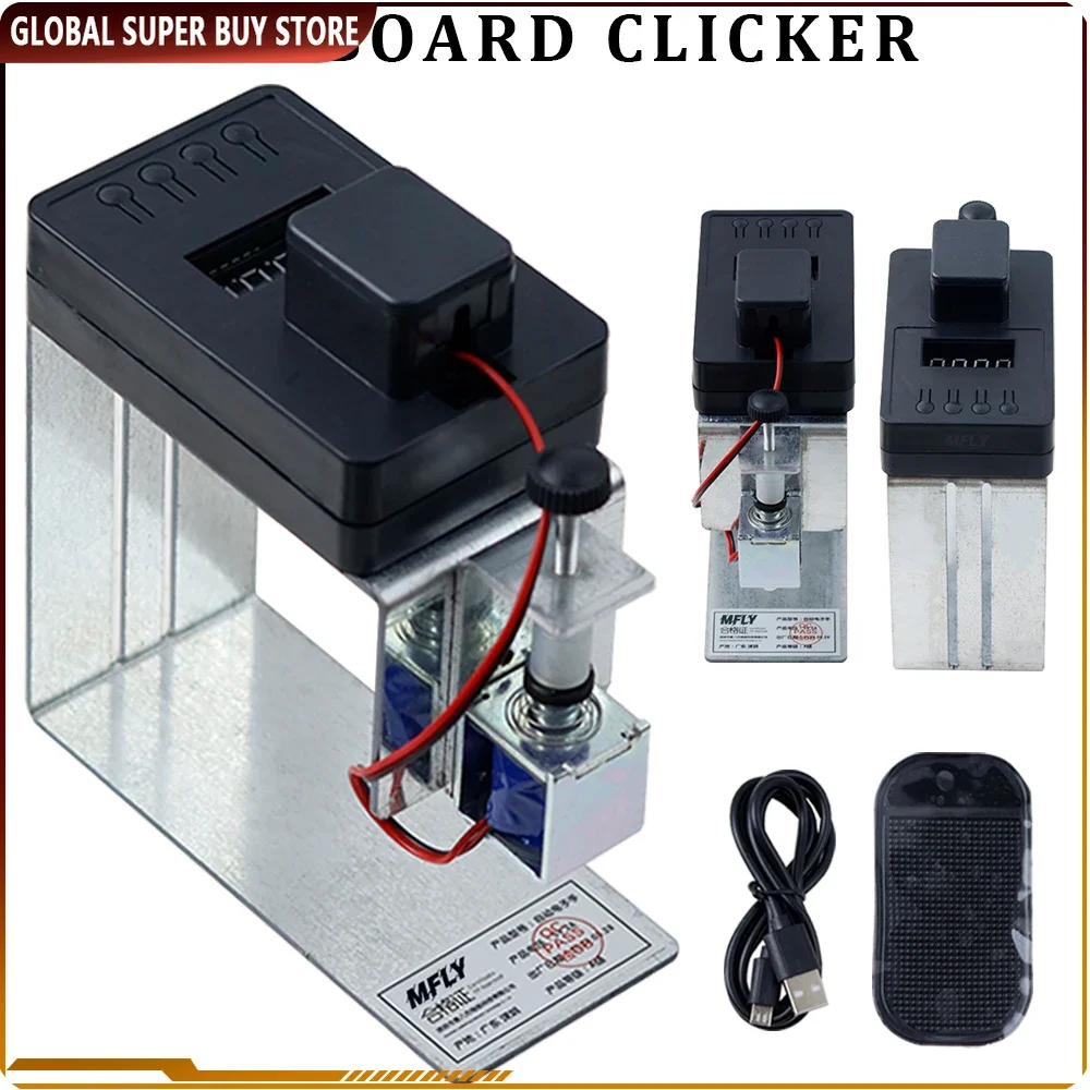 Physical Click Auto Keyboard Clicker with Rubberized Defend Cover Adjustable Height Auto Random Clicking Game Assist