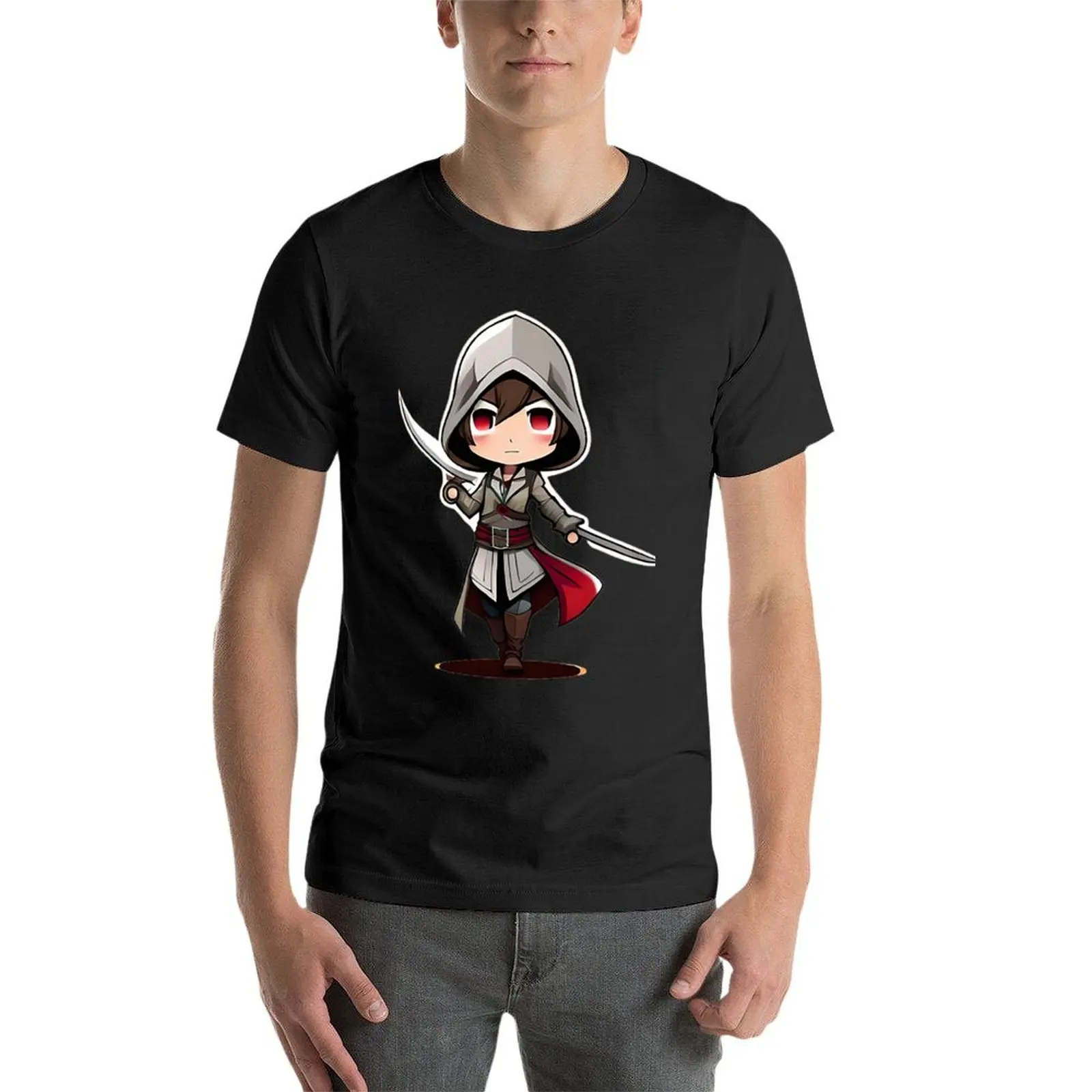 Camiseta de Little Assassins para hombre, tops bonitos de sudor, ropa de verano, camisetas gráficas de anime