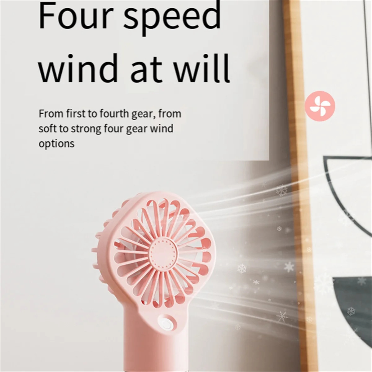 พัดลมมือถือแบบพกพาพัดลมหมอกน้ําหอพักนักเรียนพัดลมมินิฤดูร้อนอุปกรณ์เครื่องมือทําความเย็นกลางแจ้ง,สีขาว